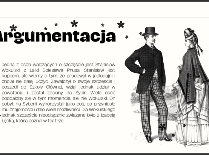 Motyw walki człowieka o własne szczęście.