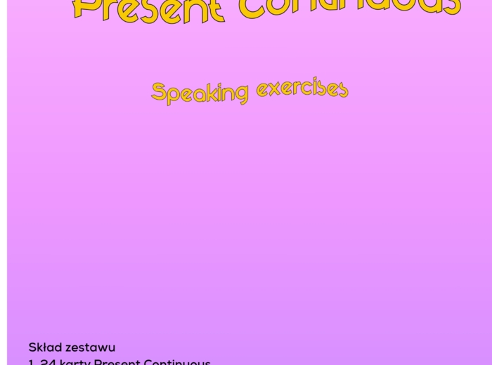 Present Simple Present Continuous karty speaking mówienie