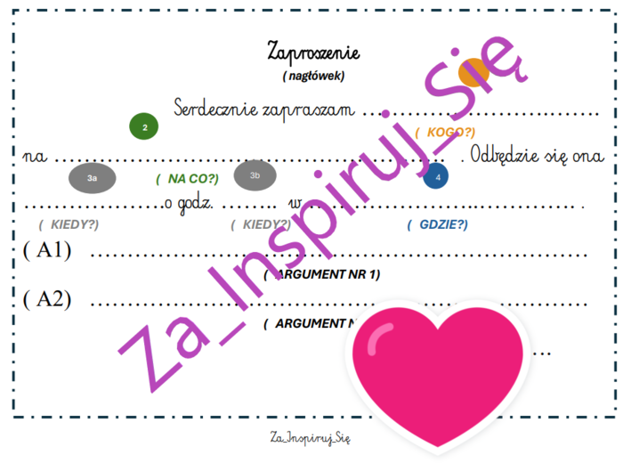 Zaproszenie kl. IV-VI- karty pracy, scenariusz