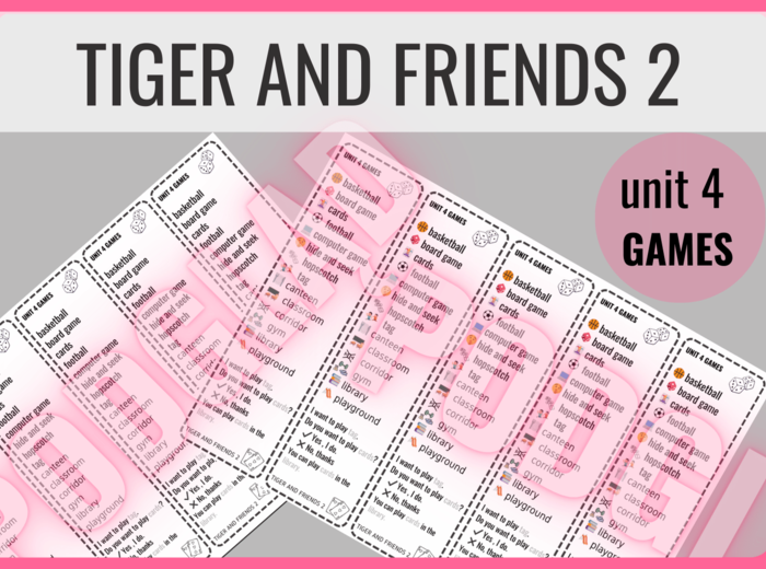 Tiger and Friends 2 unit 4 GAMES- zakładki do książki