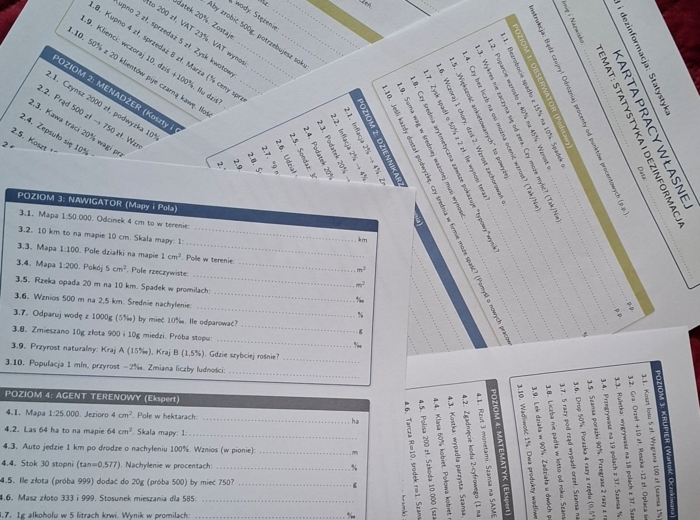 Matematyka konkretna - Procenty z pasją - część 1 i 2 (komplet) - Metoda Montessori w szkole podstawowej i ponadpodstawowej