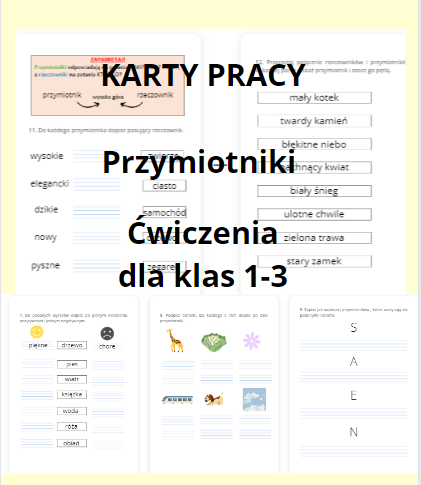 Przymiotniki - regułki + ćwiczenia dla klas 1-3
