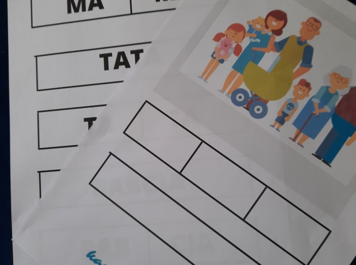 Rodzina- wyrazy i sylaby do druku