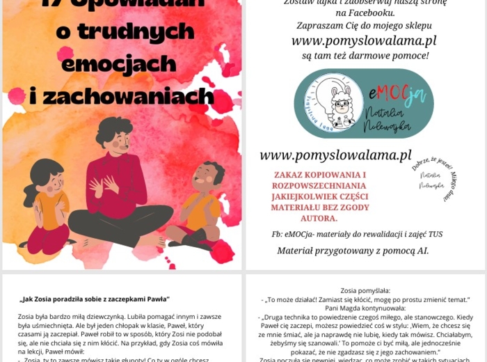 17 Opowiadań o trudnych emocjach i zachowaniach