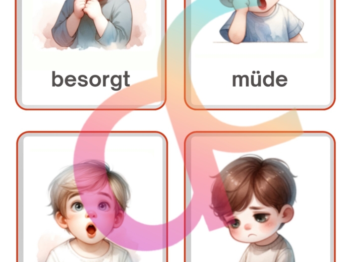 Niemiecki - Angielski Gefühle - Uczucia w języku niemieckim dla uczniów z wykładowym angielskim