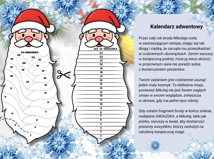 KALENDARZ ADWENTOWY - BRODA MIKOŁAJA
