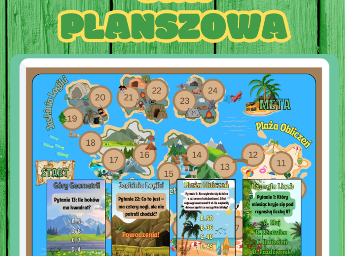 Gra planszowa „Matematyczna Wyspa Skarbów”