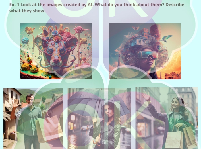 🤖 Artificial Intelligence – Can Machines Be Creative? (Poziom B1/B2 – lekcja na podstawie filmu z YouTube)sztuczna inteligencja, angielski, AI, karty pracy, film edukacyjny, język angielski, matura, B1, B2, kreatywność, pisanie rozprawki, nauka przez fil