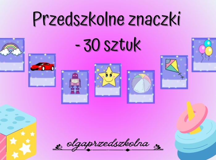Przedszkolne znaczki na szafeczki :)