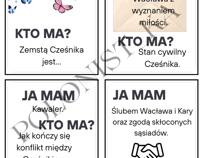 Ja mam... Kto ma... "Zemsta" Aleksander  Fredro
