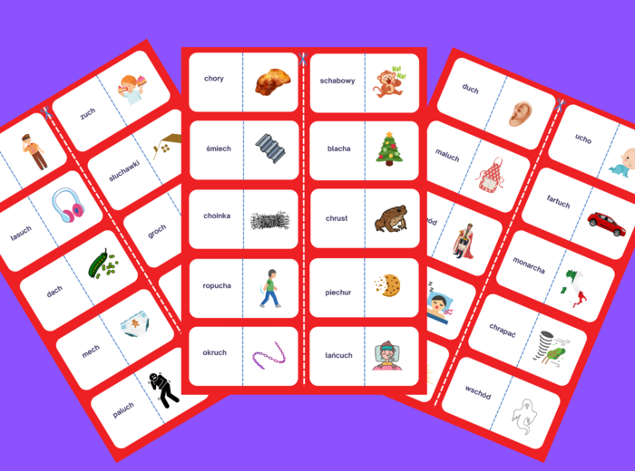 Domino – ORTOGRAFIA – wyrazy z „ch"