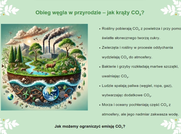 Prezentacja multimedialna. Podstawowe zagadnienia ekologii. Obieg materii. Wpływ człowieka na środowisko.