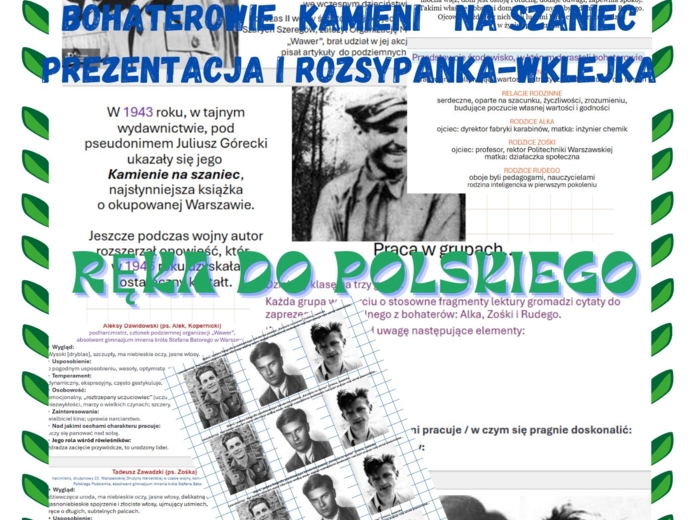 Rudy, Alek, Zośka. Bohaterowie KAMIENI NA SZANIEC