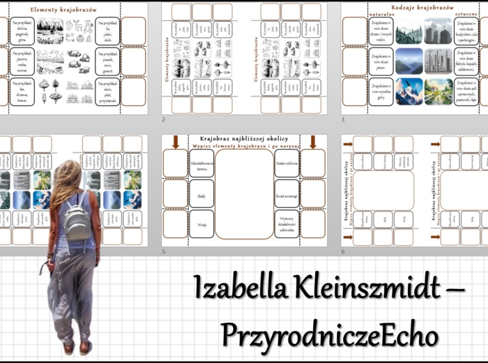 Notatki okienkowe „Rodzaje krajobrazów”, „Elementy krajobrazów”, „Krajobraz najbliższej okolicy” w pdf. „Rodzaje krajobrazów” - Przyroda 4 dział „Poznajemy krajobraz najbliższej okolicy”.
