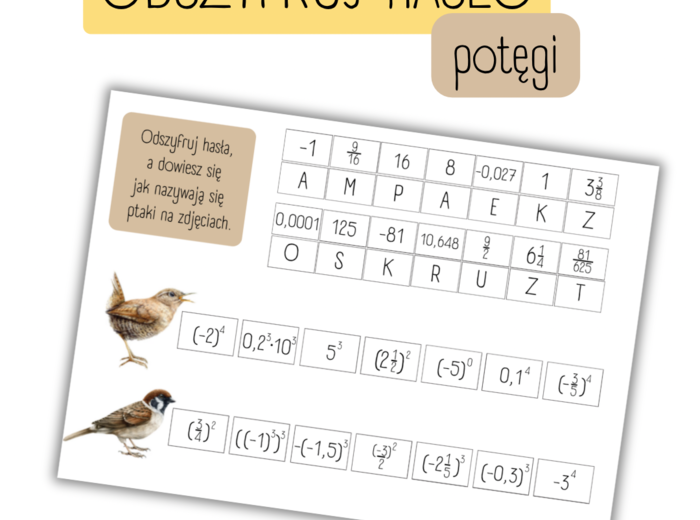 ODSZYFRUJ HASŁO - Potęgi.