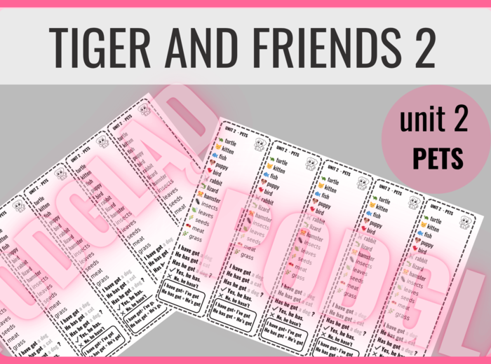 Tiger and Friends 2 unit 2 – zakładki do książki