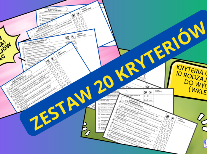 Kryteria oceniania cz. 1 i 2 - język polski (zestaw 20 kryteriów)
