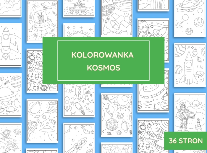KOSMOS - zestaw kolorowanek 36 stron