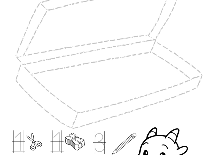 Karty pracy - klasa 1 - język angielski, ćwiczenia grafomotoryczne