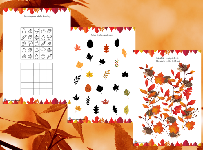 Jesienne zadania na koncentrację dla klas 1-3