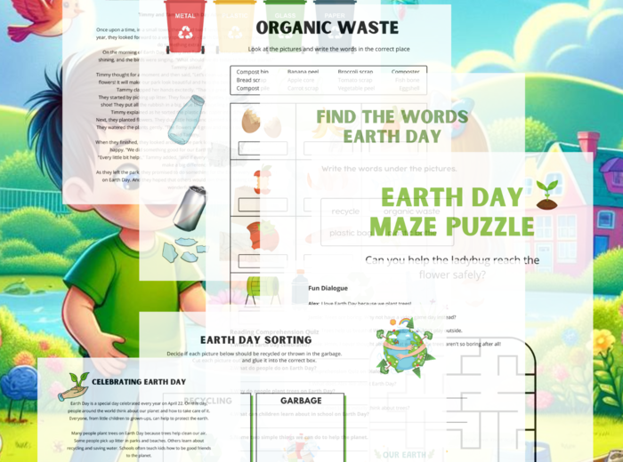 Celebrating Earth Day A1. Dzień Ziemi. Karty pracy. Gotowa Lekcja.