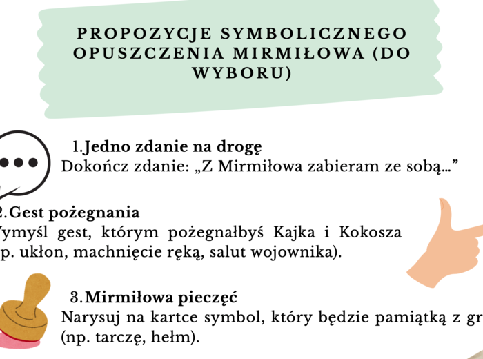 Symboliczne opuszczenie Mirmiłowa (Kajko i Kokosz) - ćwiczenie podsumowujące