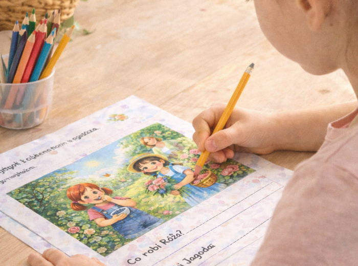 Róża i Jagoda – 20 kart pracy rozwijających czytanie i kreatywność