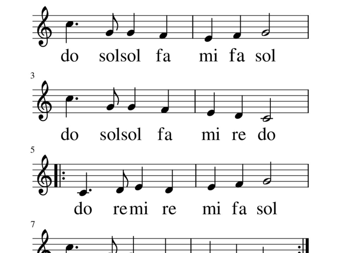 W murowanej piwnicy-nuty. Solmizacyjne nazwy dźwięków.