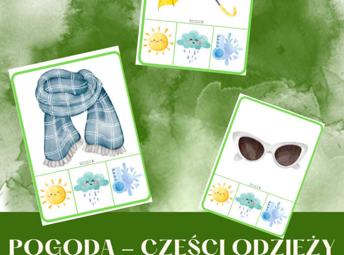 POGODA - odzież, zabawa klamerkowa