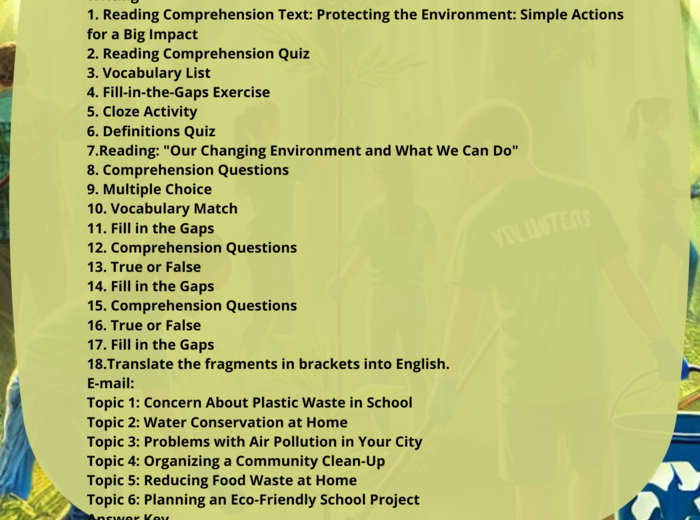 The Environment_E8 Karty Pracy