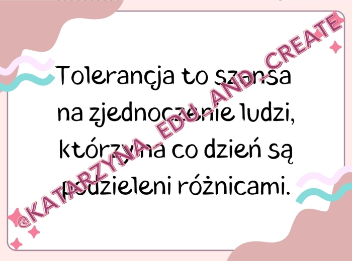 Tolerancja - plakaty z cytatami i aforyzmami
