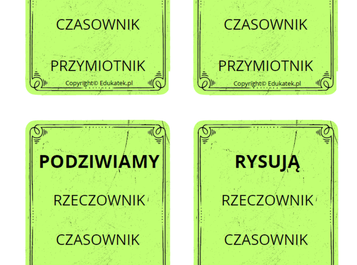 Klamerkowe części mowy - wyrazy