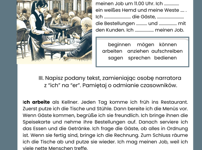 Czasowniki niemieckie dla początkujących. Część I, czas teraźniejszy Präsens. Dla pracujących i mieszkających w Niemczech.