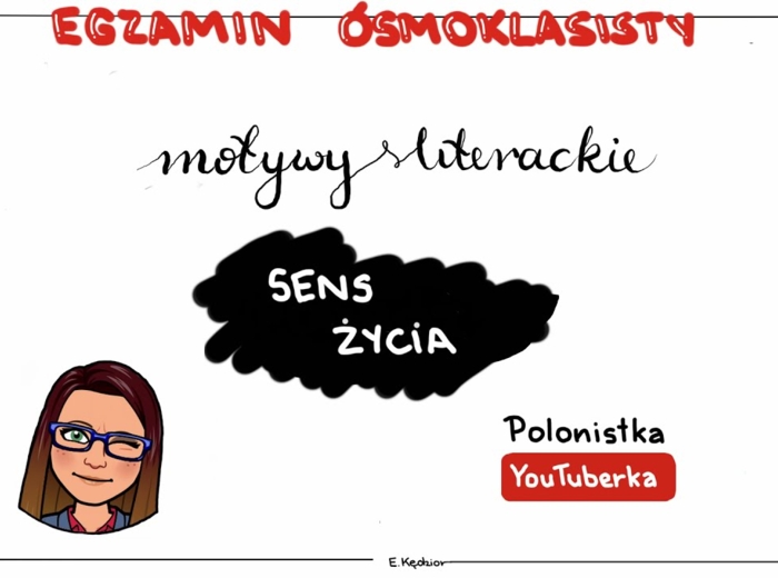 Motywy literackie na egzamin ósmoklasisty: sens życia - film youtube