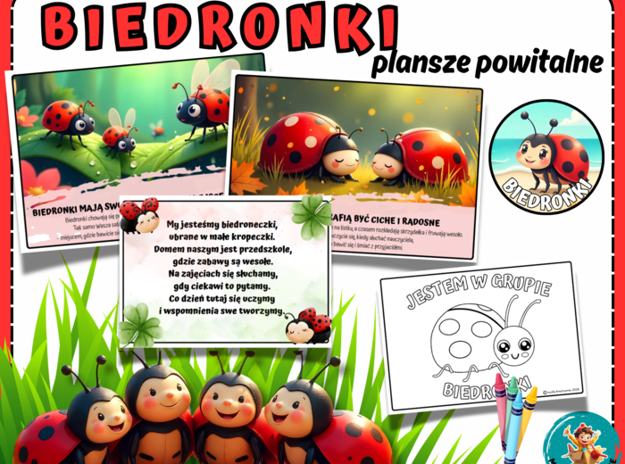 BIEDRONKI - plansze powitalne