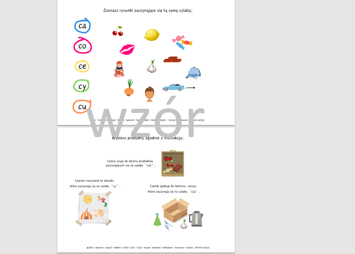 Różnicowanie głosek c:cz