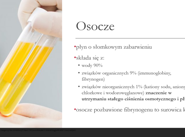Skład i funkcje krwi 3 KLASA ROZSZERZENIE BIOLOGIA