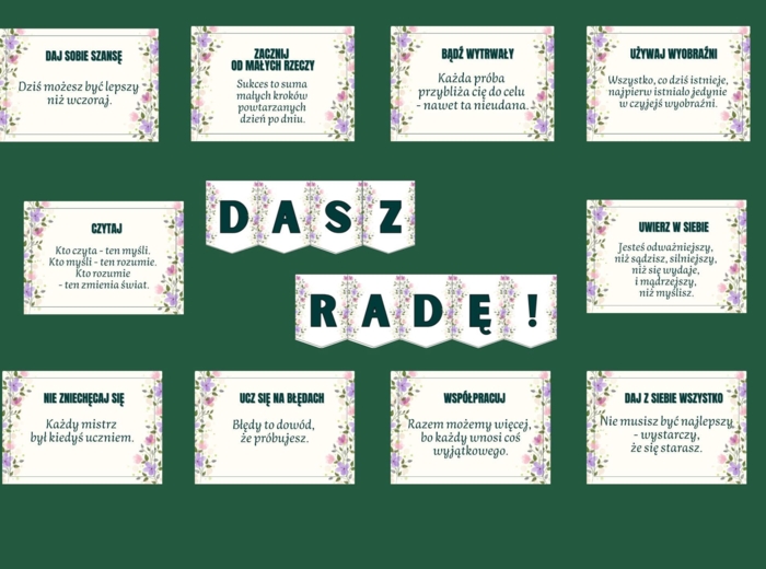 Gazetka motywująca "DASZ RADĘ"