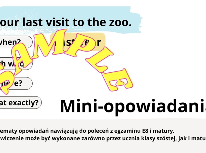 Mini-historyjki, A1, A2, B1, klasa 6, Brainy 6. Historyjki w czasie Past Simple