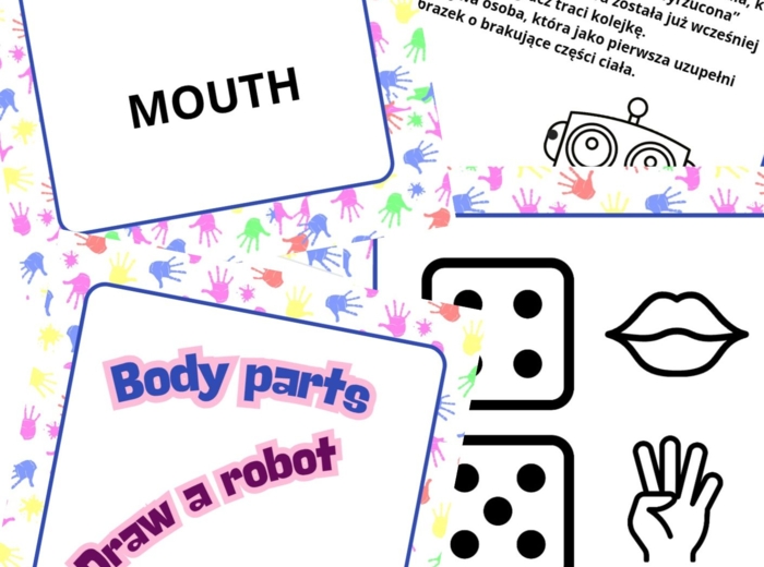 Body parts. A robot game