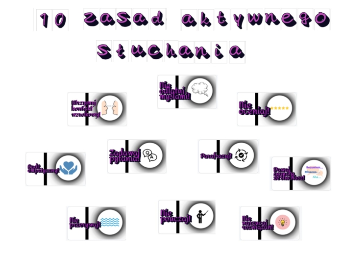 Gazetka szkolna - 10 zasad aktywnego słuchania