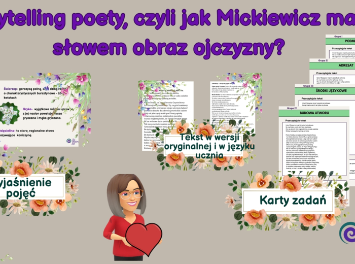 Pan Tadeusz ( Inwokacja) - scenariusz lekcji, karty pracy , AI