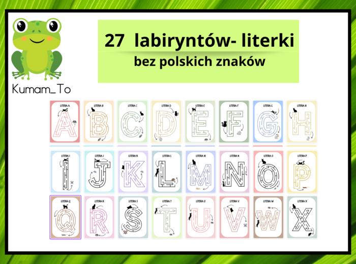 Labirynty- literki