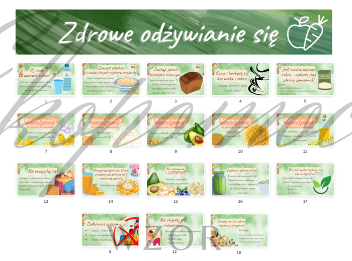 #Edukacja zdrowotna - Gazetka na temat zdrowego odżywiania się - Pomysł na gazetkę szkolną + Prezentacja GRATIS