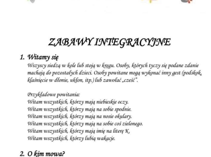 50 zabaw integracyjnych/ paluszkowych/ masażyków