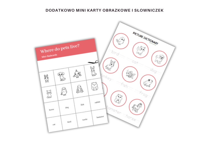 Kids Can 1 Unit 3 Pets Karty Pracy Dodatkowe zadania utrwalające Powtórzenie Klasa Pierwsza Zwierzęta Domowe Zadania Słuchanie Czytanie Mówienie Pisanie