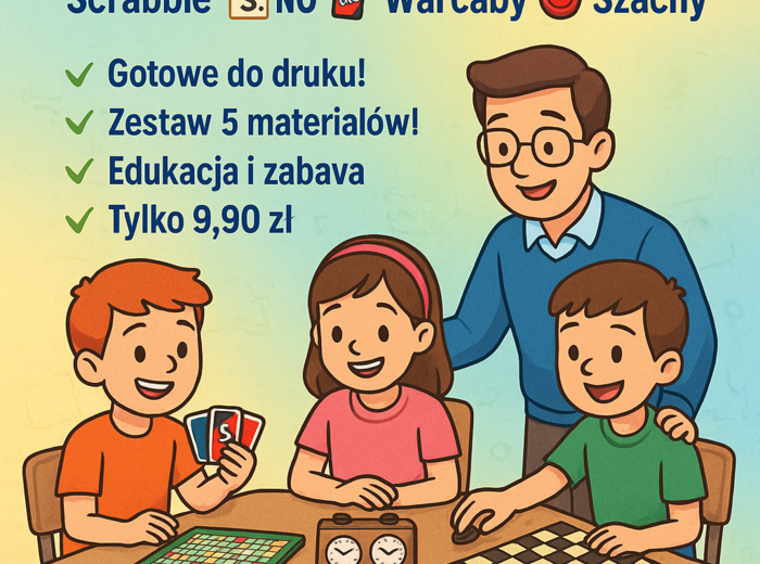 Turniej gier planszowych (scrabble, Uno, warcaby, szachy).
