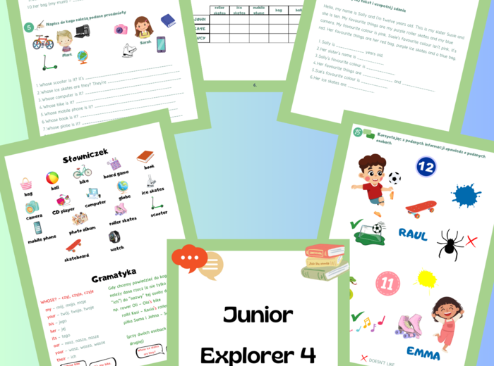 Junior Explorer 4 unit 2 materiały dodatkowe