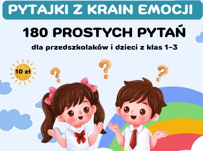 PYTAJKI Z KRAIN EMOCJI – 180 PROSTYCH PYTAŃ + GRATIS