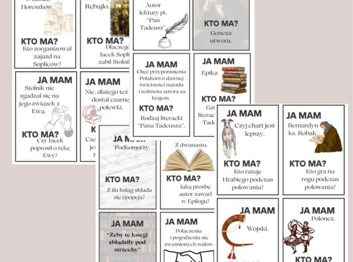 Ja mam... Kto ma... "Pan Tadeusz" A. Mickiewicz